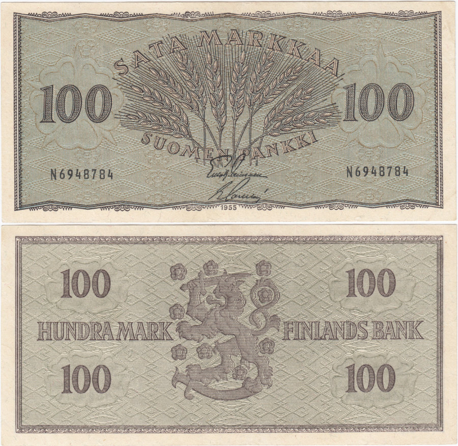 100 Markkaa 1955 N6948784